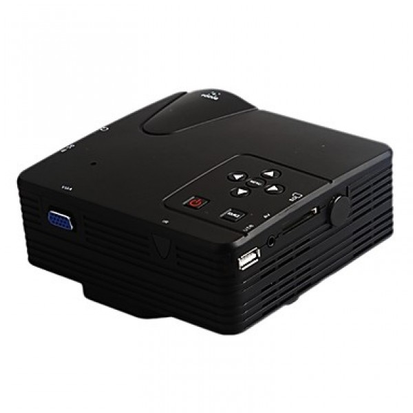 Mini HD Home LED Projector 640x480 with VGA USB SD HDMI Input  