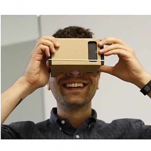 DIY Cardboard Virtual Reality 3D Glasses for iPhone 6 / Samsung Galaxy S5/S4/LG G3/G2/ Google Nexus 5 / Nexus 4  