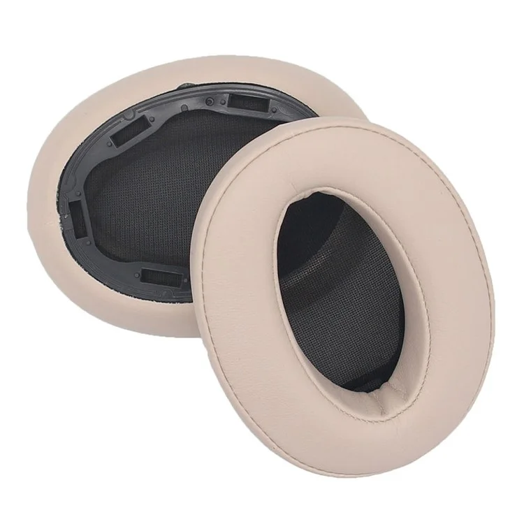 JZF-369 Headset Ear Cushions for Sony WH-H910N Replacement Ear Pads Cover 1Pair Protein Leather Headphones Ear Cups - Beige