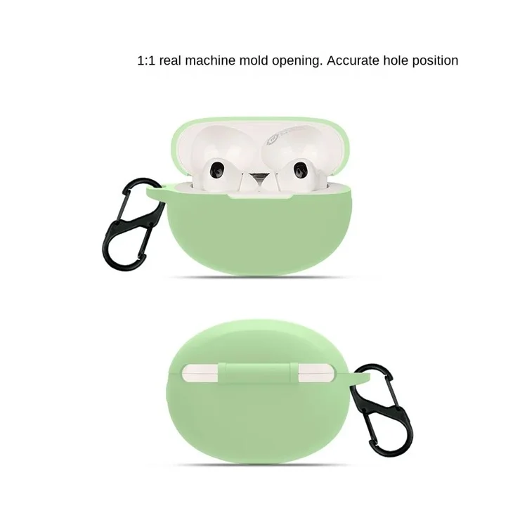 Bluetooth Earphone Silicone Case for OPPO Enco X2 , Anti-scratch Earbud Cover with Buckle - Matcha Green