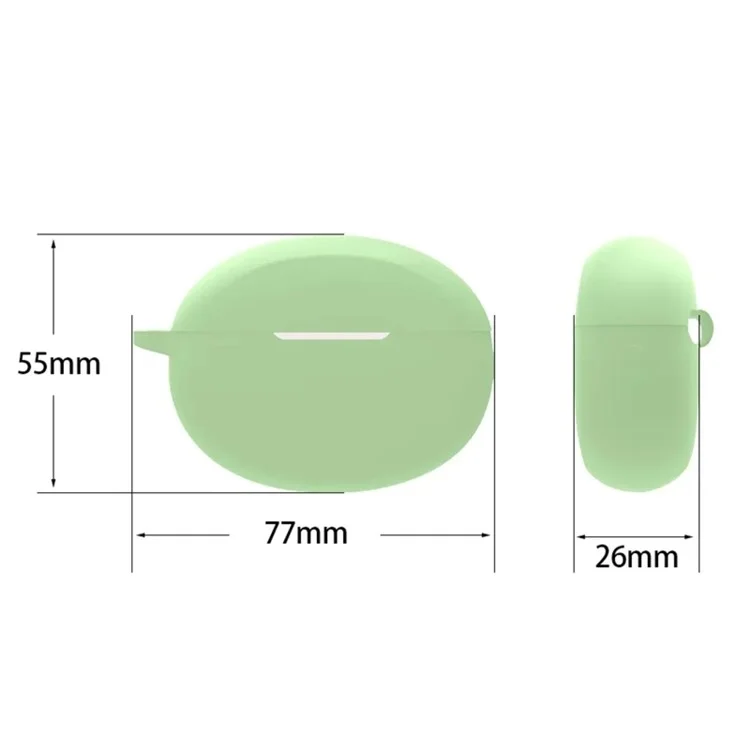 Bluetooth Earphone Silicone Case for OPPO Enco X2 , Anti-scratch Earbud Cover with Buckle - Matcha Green