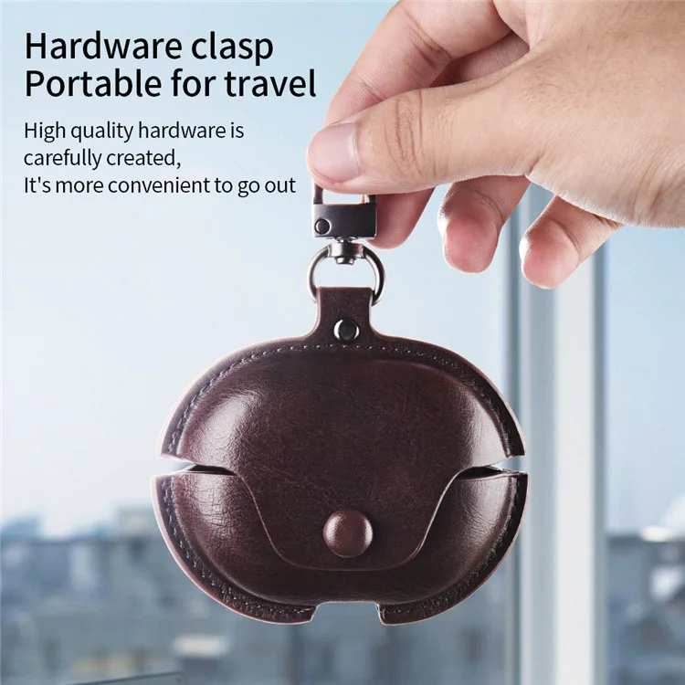 For Huawei FreeBuds Pro 3 Charging Case Cover Anti-Drop Bluetooth Headset PU leather Cover - Brown