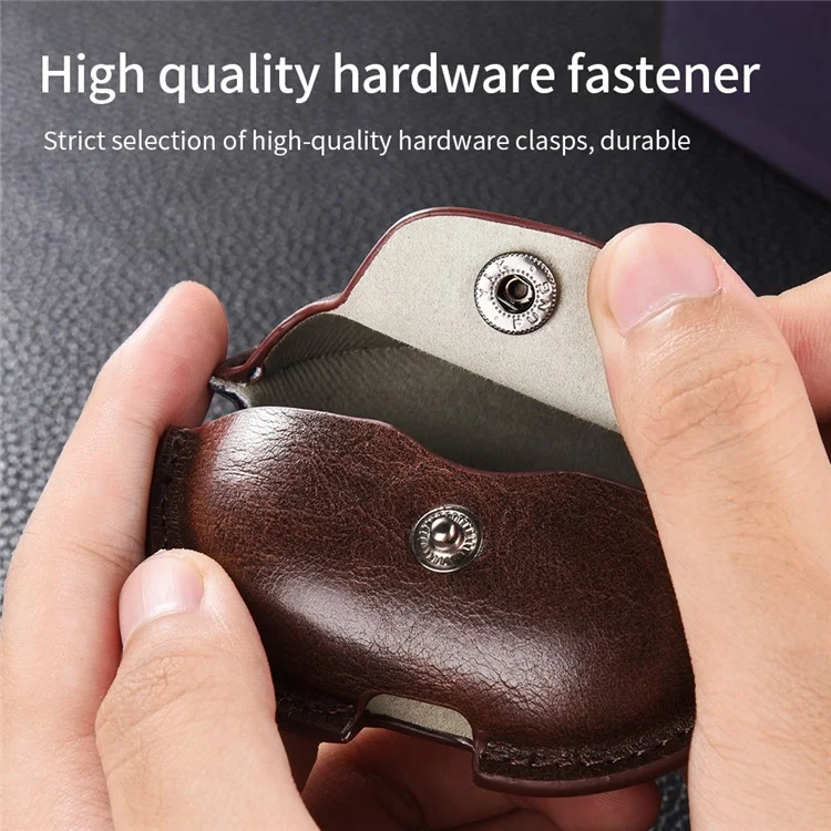 For Huawei FreeBuds Pro 3 Charging Case Cover Anti-Drop Bluetooth Headset PU leather Cover - Brown