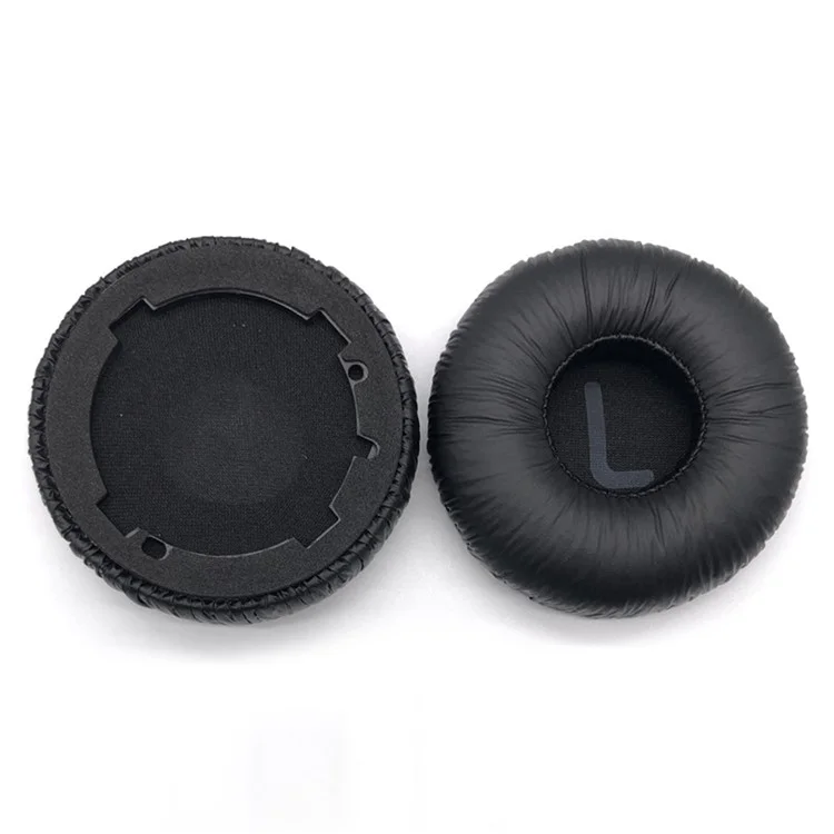 1 Pair For JBL Tune600BT / T520BT / T510BT / T500BT / T450BT Protein Leather + Memory Foam Ear Cushion - Black