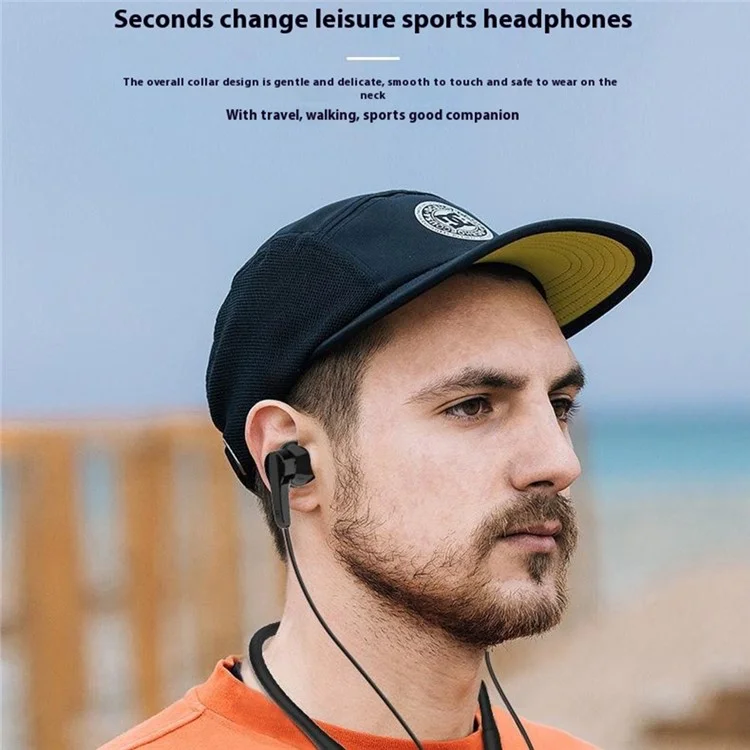 ML733 Sport Running Fitness Neckband Bluetooth Headset Magnetic Wireless Music Calling Earphone