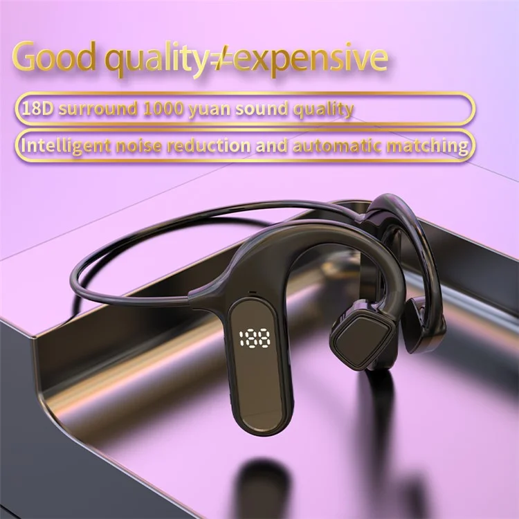 VG09 Bone Conduction Open Ear Headphones Wireless Bluetooth Sports Earphones Support TF Card