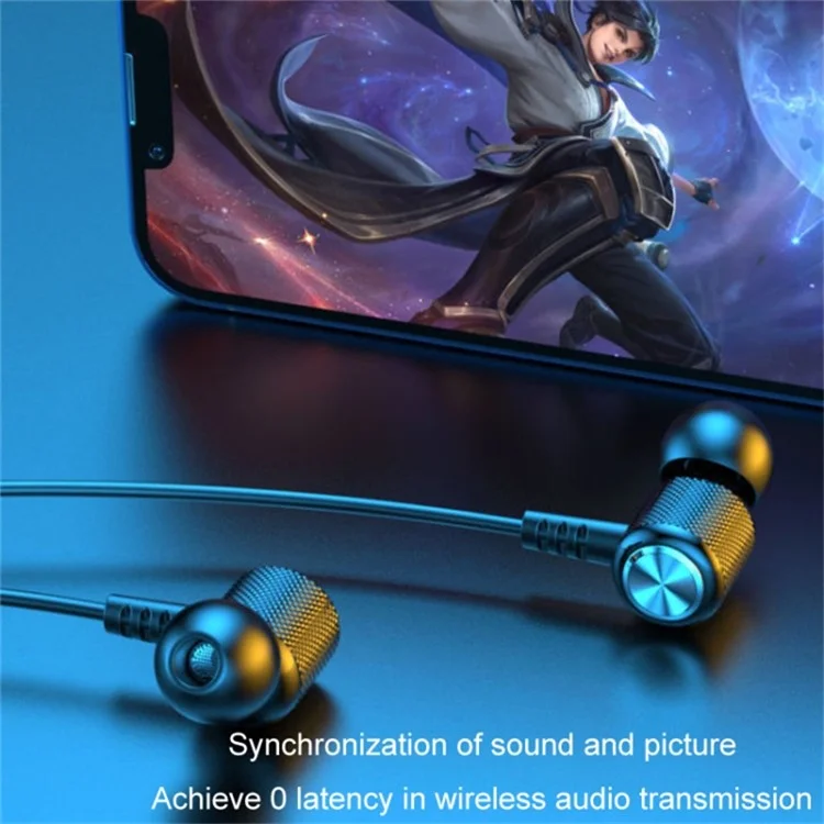 Wireless Neck Hanging Earphones Magnetic Sports Bluetooth Neckband Headphones - Black