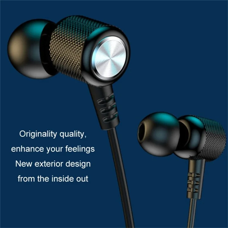 Wireless Neck Hanging Earphones Magnetic Sports Bluetooth Neckband Headphones - Black