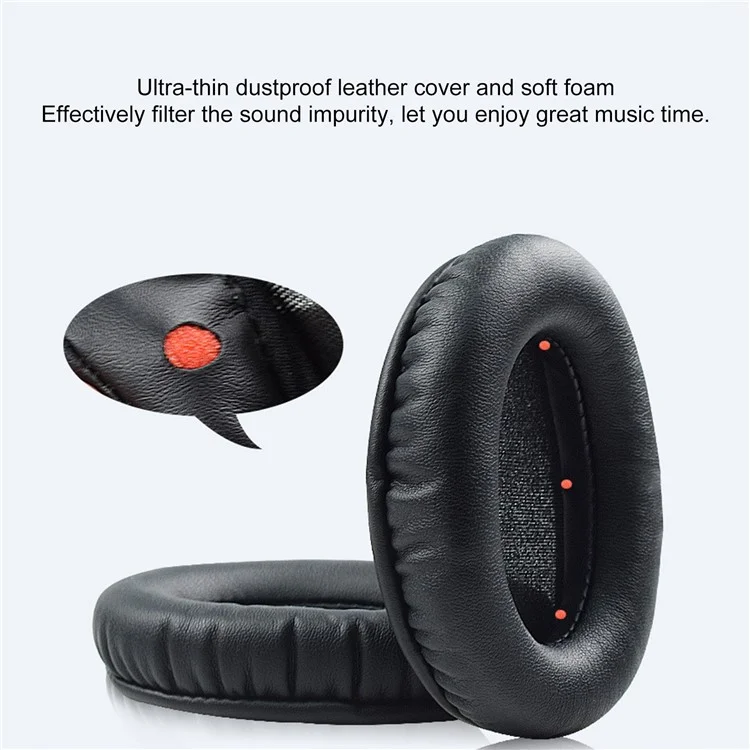 1 Pair Durable Breathable Black Foam Ear Pads Headset Replacement Cushion for Kingston Cloud Flight / Stinger